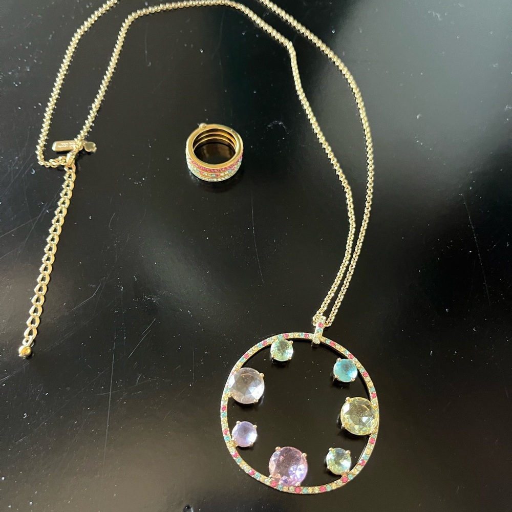 Kate Spade necklace and matching ring